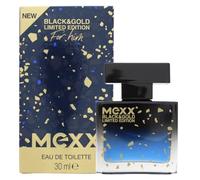 Mexx Black & Gold Limited Edition Man Eau de Toilette - Perfume afrutado y amaderado para hombre, 30 ml