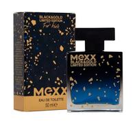 Mexx Black & Gold Limited Edition Man Eau de Toilette - Perfume afrutado y amaderado para hombre, 50 ml