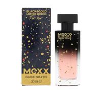 Mexx Black & Gold Limited Edition Woman Eau de Toilette - Perfume floral sensual para mujer, 30 ml