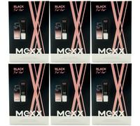 Mexx Black Mujer Set de Regalo 6 = 6 X 30ml Eau Toilette 50ml Gel Ducha