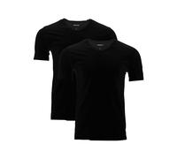 MEXX Camiseta interior para hombre pack 2 (cuello en V, negro, S)