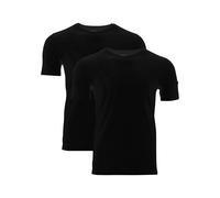 MEXX Camiseta interior para hombre pack 2 (Cuello redondo, negro, L)
