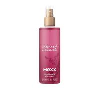 Mexx Inspired Warmth Body Mist - Fragancia afrutada de color ámbar para mujeres con propiedades para mejorar el estado de ánimo, 250 ml