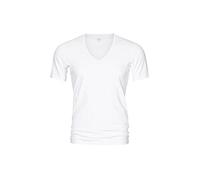 Mey 46038 Men's White Dry Cotton V-Neck Short Sleeve Top Medium