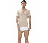 Mey 46038 Men's White Dry Cotton V-Neck Short Sleeve Top Small