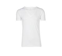 Mey Camiseta interior de cuello en V para hombre, camiseta funcional para tirar, insertos antiolores, invisible debajo de la camisa, serie básica Business class 41007, Blanco, L