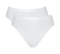 Mey Pack de 2 bragas de jazz para mujer, con costuras muy elásticas, de algodón Pima peinado, ropa interior - 8960, 2 blancos., 38