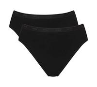 Mey Pack de 2 pantalones de jazz para mujer, calzoncillos con costuras altamente elásticas, calzoncillos de algodón pima superpeinado, ropa interior, 89603-P2, 2 x negro, 38