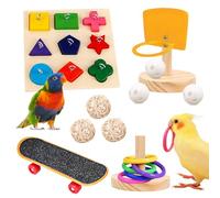 MEYAGOT Juego de 4 Juguetes para Loros, Rompecabezas e Inteligencia, Entrenamiento para Periquitos, Conure y Guacamayos