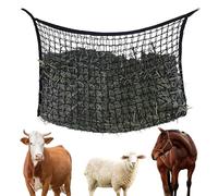 MEYAGOT Red De Heno, Red Para Heno 160*100 cm, Comedero Para Caballo De Alimentación Lenta, Heno Red Para Caballos Estrecha Malla De Heno Grande Para Cabras, Animales,Caballos (nero)