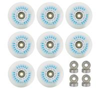 MEYAGOT Ruedas de 80 mm para Patines en Línea, Monopatines, Equipaje y Scooter - 8 Ruedas de Repuesto (Azul)