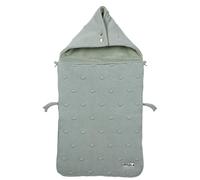 Meyco 2740053 Saco Auto asiento terciopelo forrado Knots Stone Green