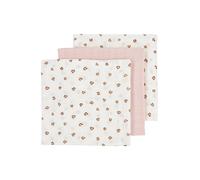 MEYCO Baby Mini Panther paños de Muselina, 3 Piezas (pañales de Muselina, paños de Muselina de algodón 100%, absorbentes y de Secado rápido, multifuncionales), Rosa Suave