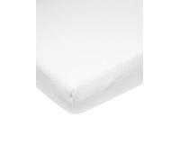 Meyco Baby Uni Molton sábana Bajera Extensible para la Cuna (Protector de colchón Impermeable, Extra elástico y Transpirable, cubrecama de 80% algodón, Dimensiones: 70 x 140 cm), Blanco