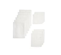 MEYCO Baby Uni Starter Set paños de Muselina, 12 Piezas (Juego de pañales, franelas y paños para eructar de Muselina, 100% algodón, absorbentes y de Secado rápido, multifuncionales), Blanco