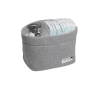 MEYCO Cesta cambiador Knit Basic, bolsa para pañales (organizador de cambiador, bolsa cambiador de algodón 100%), Gris Melange