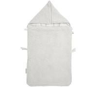 MEYCO cubrepiés Peluche, Manta para bebé Silla de Coche y Cochecito (cubrepiés con Cremallera, Transpirable, 100% algodón, 40 x 82 cm, Accesorio bebé), Beige