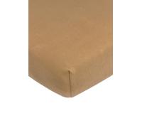Meyco Home Basic Jersey sábana Bajera Individual Cama Doble (sábana Bajera Jersey Suave, de algodón 100%, Transpirable, Dimensiones: 160 x 200 cm), Toffee