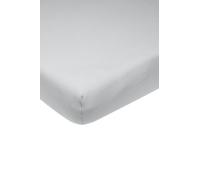 Meyco Home Basic Jersey sábana Bajera Individual Cama Doble (sábana Jersey Suave, de algodón 100%, Transpirable, Dimensiones: 180 x 200 cm), Gris Claro