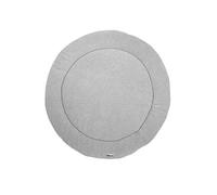 Meyco Knit Basic Velvet playpen mat round (alfombra de juego para bebé, diseño redondo, cara superior: 100% algodón de punto, cara inferior: terciopelo, diámetro: 95 cm), gris melange