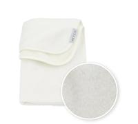 MEYCO Manta de Viaje Baby Bouclé (Manta para de poliéster, Especialmente Suave y cálida, práctica para Viajar, Accesorio, Primer Equipamiento en 75 x 100 cm), Blanco Hueso
