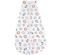MEYCO Saco de dormir Baby Animal (de algodón 100%, con cremallera integral, agradable a la piel, antiarrugas, ajuste perfecto, talla: 98), multicolor