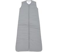 MEYCO Saco de dormir Baby Uni (de algodón tejido 100% suave, cremallera extra larga, forrado, agradable a la piel, ajuste seguro, tamaño: 70 cm), Gris