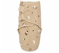 Meyco Saco para bebé - 0 - 3 Meses - Pañuelo Swaddle para recién Nacidos - 100% algodón - Certificado Oeko Tex - Suave Comodidad para Dormir - Transpirable & Absorbe la Humedad - Animals - Arena