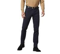 MEYER Pantalones de los Hombres Oslo Algodón - Azul-Marino - Pantalón Chino de algodón Fairtrade