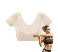 Meyjlgh Chaleco antisudor para mujer, almohadilla a prueba de axilas, lavable, reutilizable, chaleco de manga corta de secado rápido, protector transpirable