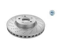 MEYLE 2x Disco de Freno Delantero Ø322 MM Perforado Ventilado para Mercedes-Benz