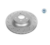 MEYLE 2x Disco Freno Trasero Ø330 MM Ventilado Perforado para Mercedes Clase E