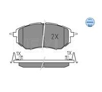 MEYLE Forros de Freno Delantero para Subaru Forester Legacy IV Estación Vagón