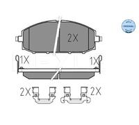 MEYLE Juego de pastillas de freno Delantero con avisador acústico de desgaste 025 236 1118/W Juego de pastillas de freno