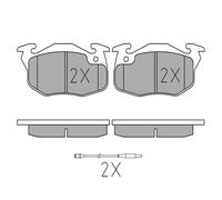 MEYLE Juego de pastillas de freno Delantero con contacto avisador de desgaste 025 209 0518/W Juego de pastillas de freno