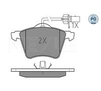 MEYLE Juego de pastillas de freno Delantero con contacto avisador de desgaste 025 234 1819/PD Juego de pastillas de freno