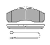MEYLE Juego de pastillas de freno Delantero con contacto avisador de desgaste 025 291 6020/W Juego de pastillas de freno