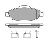 MEYLE Juego de pastillas de freno Delantero no preparado para indicador de desgaste con accesorios 025 246 6017/PD Juego de pastillas de freno