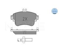 MEYLE Juego de pastillas de freno Delantero preparado para indicador de desgaste 025 253 2619 Juego de pastillas de freno