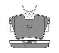 MEYLE Juego de pastillas de freno Trasero preparado para indicador de desgaste 025 239 8017 Juego de pastillas de freno