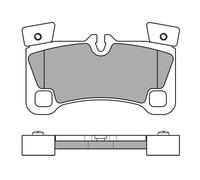 MEYLE Juego de pastillas de freno Trasero preparado para indicador de desgaste 025 242 9616 Juego de pastillas de freno Compatible con VW Touareg 7LA, 7L6, 7L7, AUDI Q7 4LB, PORSCHE Cayenne 9PA