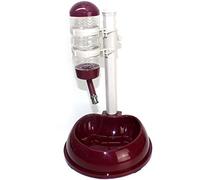 MEYLEE Perro Botella de Agua de la Taza del Soporte de Bebedero sin Goteo dispensador Multifuncional Antideslizante, Soporte alimentador automático para Mascotas, 36cm × 24cm × 24cm,Brown