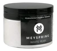 MEYSPRING Polvo de mica perla blanca, 50 g, pigmento artístico de resina blanca, polvo de mica para resina epoxi, tinte de resina UV