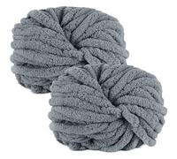 MeYuxg 2 Hilos de Lana Gruesa de 250 g, Hilo Grueso de Chenilla súper Suave, Lana súper voluminosa para Mantas de Ganchillo, Mantas Tejidas para Nido de Mascotas, Cojines Decorativos, Lana para Tejer