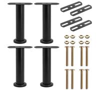MeYuxg 4 Piezas 18-32 cm de Altura Ajustable, Patas de Soporte para Láminas de Marcos de Cama, para el Gabinete, Marco de la Cama de Repuesto, Muebles de Bricolaje, Armario de Cocina, Sofá Camas