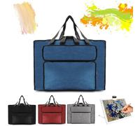 MeYuxg Bolsa De Dibujo A2, Carpeta De Artista Bolso De Mano Impermeable Para Almacenamiento De Suministros De Arte, Estudio Y Bocetos Al Aire Libre, Azul