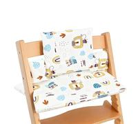 MeYuxg Cojín de asiento para trona Stokke Tripp Trapp, antideslizante, resistente al agua, juego de trona, cojín suave extraíble para bebés, para trona infantil (Rainbow Sati)