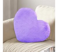 MeYuxg Cojín Decorativo 46 X 36 cm, Cojín de Corazón, Cojin de Peluche, Almohada de Amor para Salón, Sofá, Cama, Dormitorio (Lila)