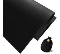 MeYuxg Cuero Genuino Negro de Vaca Vendido por Metros para Aretes, Lazos para el Cabello, Manualidades, 30X30cm, TCNP-black30*30