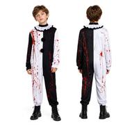 MeYuxg Disfraz de terrifier, disfraz de payaso, disfraz de payaso manchado de sangre, mono/vestido